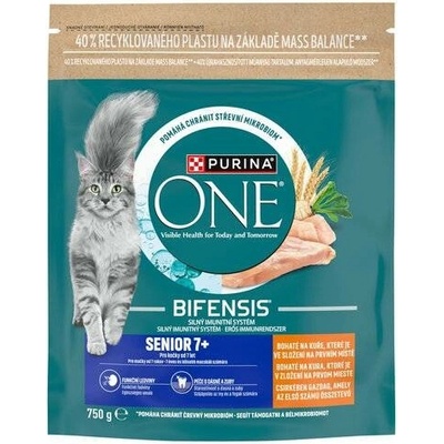 Purina One Senior kuraťom a celozrnnými obilovinami 0,75 kg