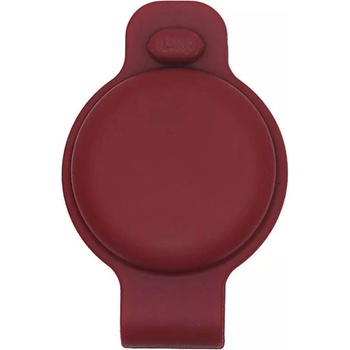 JC Силиконов държач за каишки за домашни любимци за Apple AirTag - JC AirTag Pet Collar Back Clip (бордо)