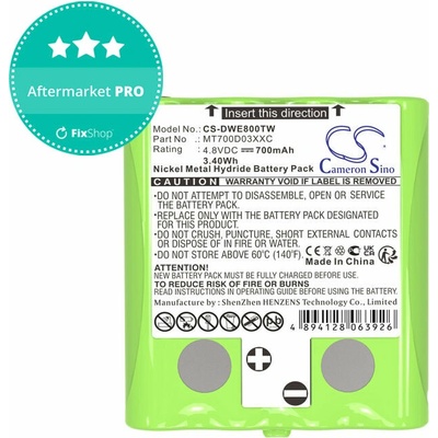 Baterie pro Detewe Outdoor Pmr a Simvalley, 700mAh, Ni-MH, 4.8V, MT700D03XXC, HQ – Sleviste.cz