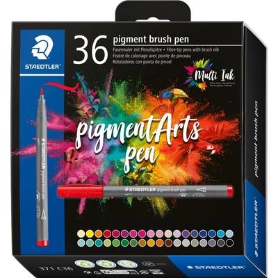 STAEDTLER Флумастри Staedtler Pigment Brush 371, 36 цвята (31655-А)