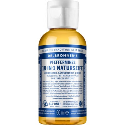 Dr. Bronner's přírodní tekuté mýdlo s mátou 18v1 60 ml