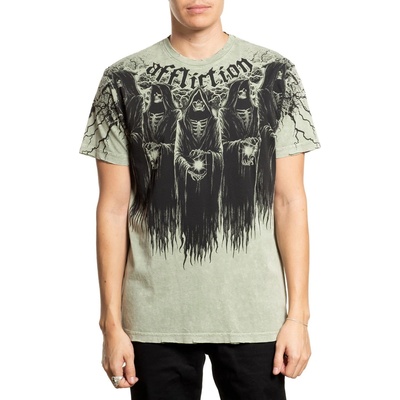 AFFLICTION Мъжка тениска affliction - shadow - oil green - a26993-oigl