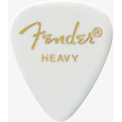 Fender Classic Celluloid Pick, 351 Shape, White - trsátka (různé tvrdosti) Trsátko - tvrdost: Heavy