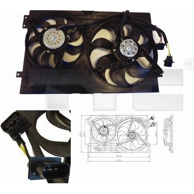 Ventilátor chladenia motora TYC 837-0024