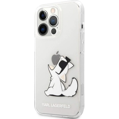 KARL LAGERFELD Choupette Eat Case - дизайнерски кейс с висока защита за iPhone 14 Pro Max (прозрачен)