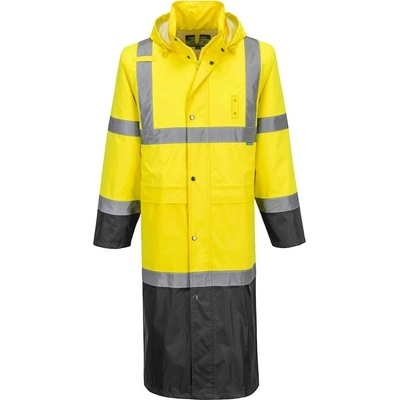 PortWest plášť H446 Hi-Vis Contrast Raincoat reflexní oranžová/navy