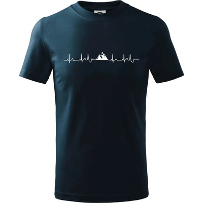 Hory EKG tričko detské tmavomodrá