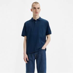 Levi's Блуза с яка Levis Relaxed Authentic Polo Top - Navy Blazer