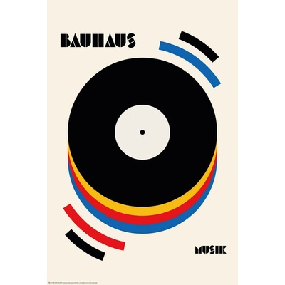 Plagát, Obraz - Bauhaus Music Retro Illustration, 61 × 91.5 cm