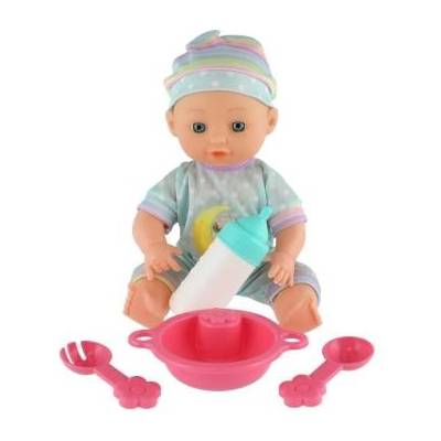 Teddies Кукла бебе 25см твърдо тяло, с аксесоари (00120029)