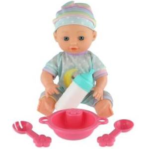 Teddies Кукла бебе 25см твърдо тяло, с аксесоари (00120029)