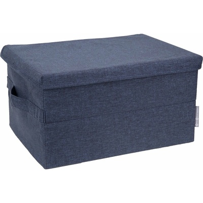 Storage Bigso Modrý látkový úložný box s vekom 40x30x22 cm Soft