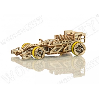 Wooden City 3D puzzle Závodní vůz Bolid 108 ks