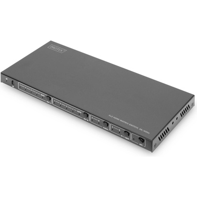 DIGITUS 4x2 HDMI Matrix Switch, 4K/60Hz Scaler, EDID, ARC, HDCP 2.2, 18 Gbps DS-55509