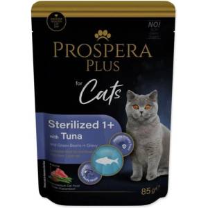 Prospera Plus Пакетче Prospera Plus Sterilized 1+, Туна, Боб 85g (1513-10109)