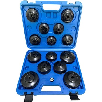 HAWEK Ключове - чашки за маслени филтри, 65-100 мм, 1/2", 3/8", hawek hw-1070, 15 бр (uni-010750)