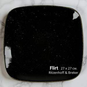 Ritzenhoff & Breker Порцеланова чиния Flirt, плитка, черна 27 х 27 см. Ritzenhoff & Breker