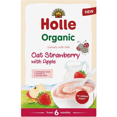 Holle Био млечна каша Holle - Ягода и ябълка, 6 м+, 250 g (BB210688)
