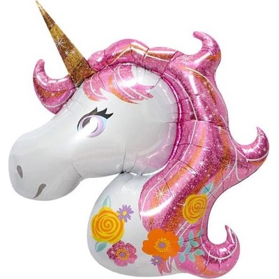Cakesicq Fóliový balónek růžový jednorožec 70cm