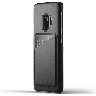 Mujjo Кожен калъф с джоб Mujjo за Galaxy S9, черен (MUJJO-CS-100-BK)