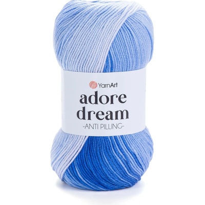 Yarn Art Adore Dream 1067 bílá, modrá