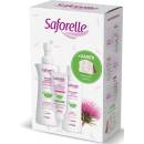 Saforelle jemný mycí gel na intimní hygienu a hygienu celého těla 100 ml + Ultra jemná čistící pěna 250 ml + krém 40 ml + taštička dárková sada
