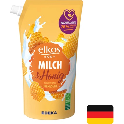 Elkos tekuté mýdlo s vůní mléka a medu 750 ml