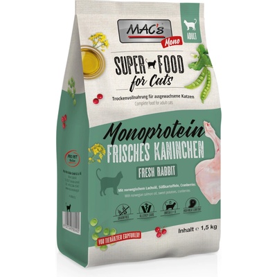 MAC's Superfood for Cat Adult Monoprotein Králík 2 x 1,5 kg