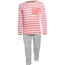 Dětské pyžamo Tufte Sugar Coral Stripes korálové