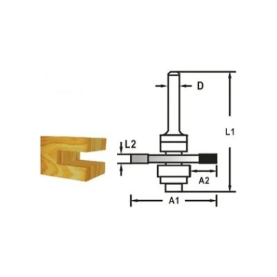 MAKITA D-48979 Kotoučová fréza složiskem stopka 8 mm,47,6x4x59 mm