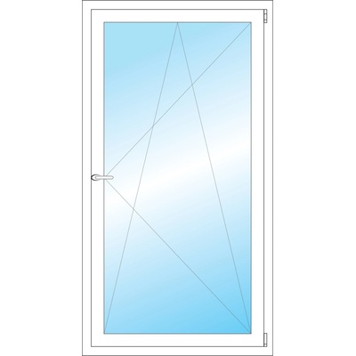 OKNA HNED Plastové okno 84x156 cm bílé otevíravé a sklopné pravé