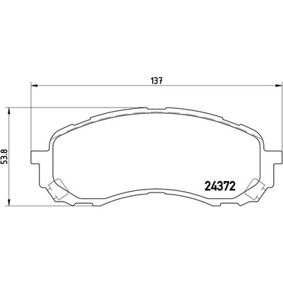 BREMBO Sada brzdových platničiek kotúčovej brzdy P78015