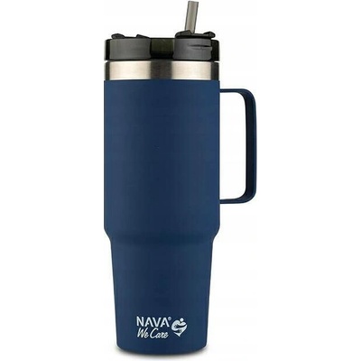 Nava termohrnek s brčkem 900 ml granátový We Care