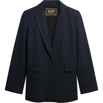 SUPERDRY Сако Superdry Pinstripe Boyfriend blazer - Blue (Navy Pinstripe)