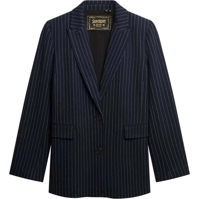 SUPERDRY Сако Superdry Pinstripe Boyfriend blazer - Blue (Navy Pinstripe)
