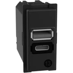 Bticino ВГРАДЕНО ЗАРЯДНО УСТРОЙСТВО usb ТИП a+c 15w 1m ln k4191ac living now b (8005543699225)