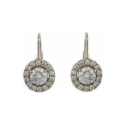 INFINITYSILVER Stříbrné náušnice LINDA 2 s bílými zirkony KE239BZp