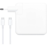 DeTech Адаптер DeTech, За Apple, 87W, Type-C, Бял - 353