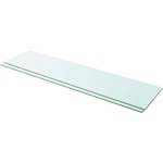vidaXL Рафтове, 2 бр, панели прозрачно стъкло, 100x25 см (3051585)