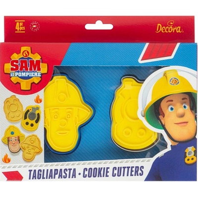 Sada vykrajovatiek hasič Sam 2 ks Sam a vysielač 8x5 cm - Decora - Decora