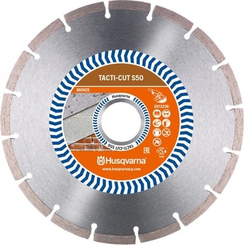 Husqvarna CONSTRUCTION Tacti-Cut S50 Диамантен диск за сухо и мокро рязане на бетон, тухли и керемиди ф350 мм 25.4 мм (579 81 64-20) (579 81 64-20)