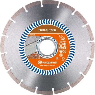 Husqvarna CONSTRUCTION Tacti-Cut S50 Диамантен диск за сухо и мокро рязане на бетон, тухли и керемиди ф350 мм 25.4 мм (579 81 64-20) (579 81 64-20)