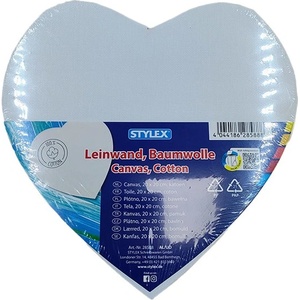 STYLEX Платно STYLEX във формата на сърце, опънато 20x20 cm S-28588 (S-28588)