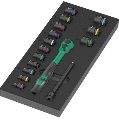 Wera 150114 modul 9724 s gola sadou 3/8" 8010 B Zyklop Comfort Set 1 Sada 16 dielov