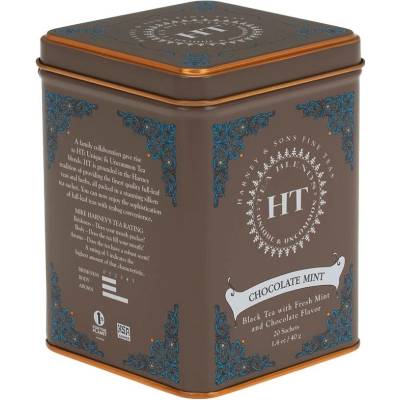 Harney & Sons Máta a čokoláda HT 20 hedvábných sáčků v plechovce