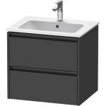 Duravit Ketho. 2 - Шкафче за умивалник 55x61x48 см, 2 чекмеджета, графит матов K25262049490000 (K25262049490000)