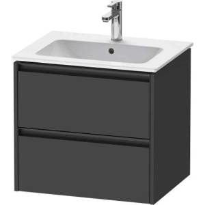 Duravit Ketho. 2 - Шкафче за умивалник 55x61x48 см, 2 чекмеджета, графит матов K25262049490000 (K25262049490000)