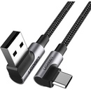 Ugreen US176, USB-USB-C, naklonený 3A, 1m, černý