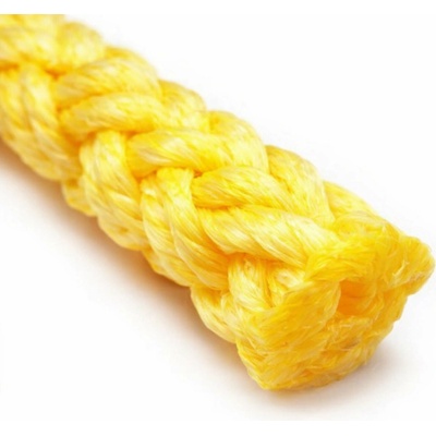 PP - polypropylenová lana a šňůry pletená, bez jádra, LANEX 14mm, 1735kg, žluté