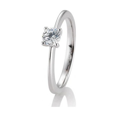 Sofia Diamonds prsteň z bieleho zlata s diamantom BE41 05638